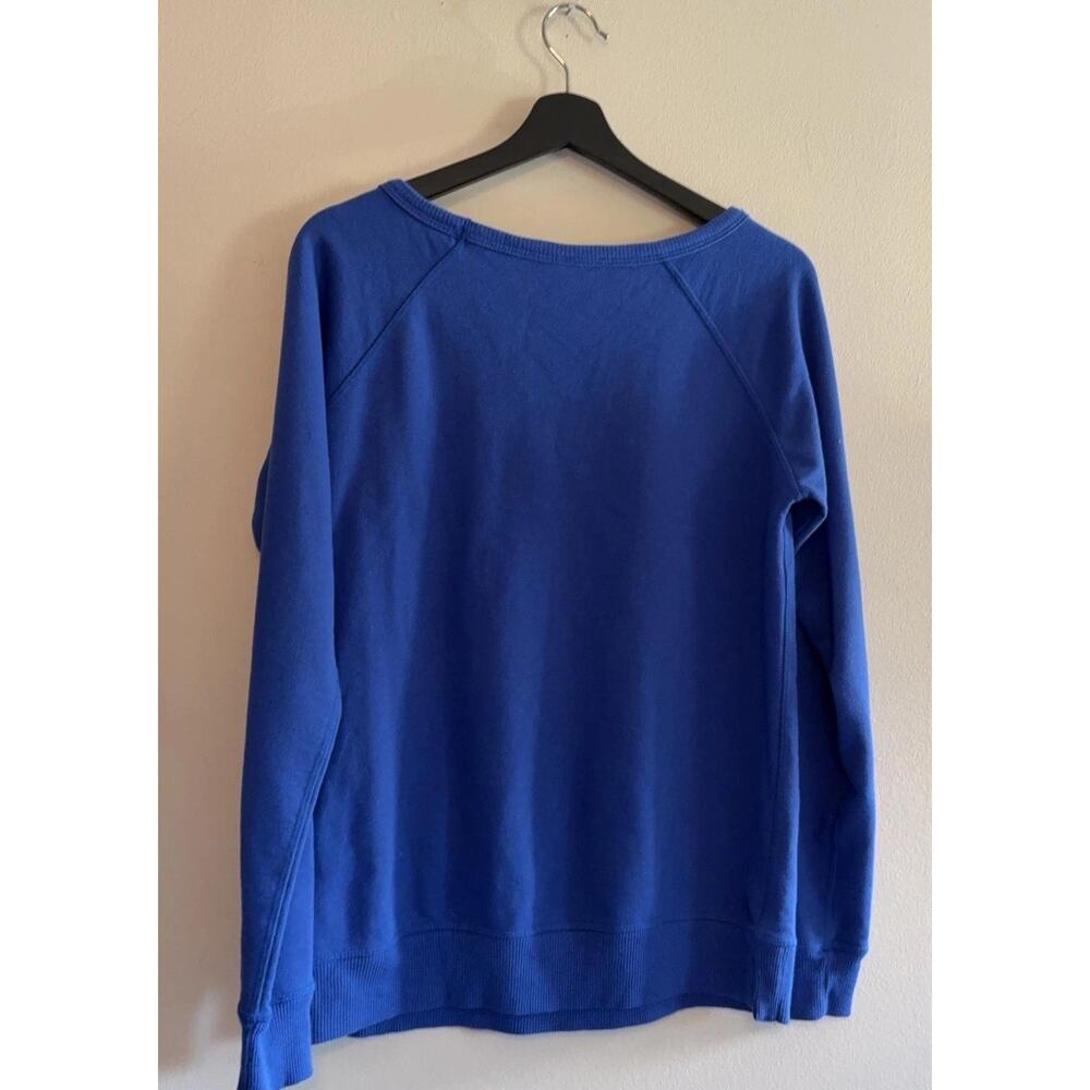 University of Pittsburgh Womens Medium Blue Panthers Wide Neck Raglan Sweatshirt - Picture 2 of 12